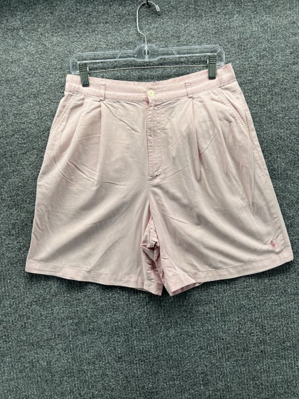 Ralph Lauren Golf Shorts Mens 30 Pink Chino Pleated Cotton Casual Golf Summer